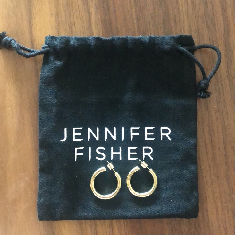 Jennifer Fisher Lily Huggies 10K Gold Plated Brass